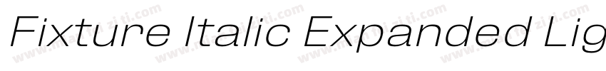Fixture Italic Expanded Light字体转换